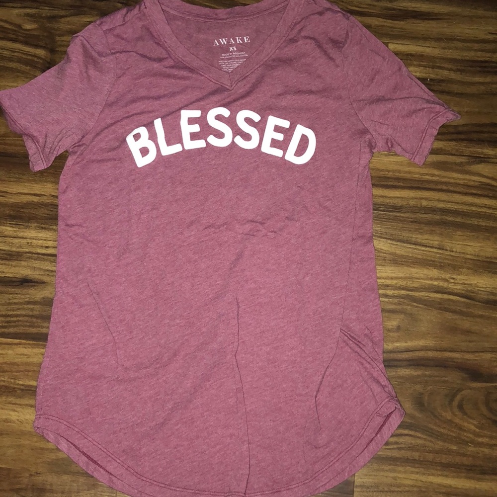 t shirt. “blessed”